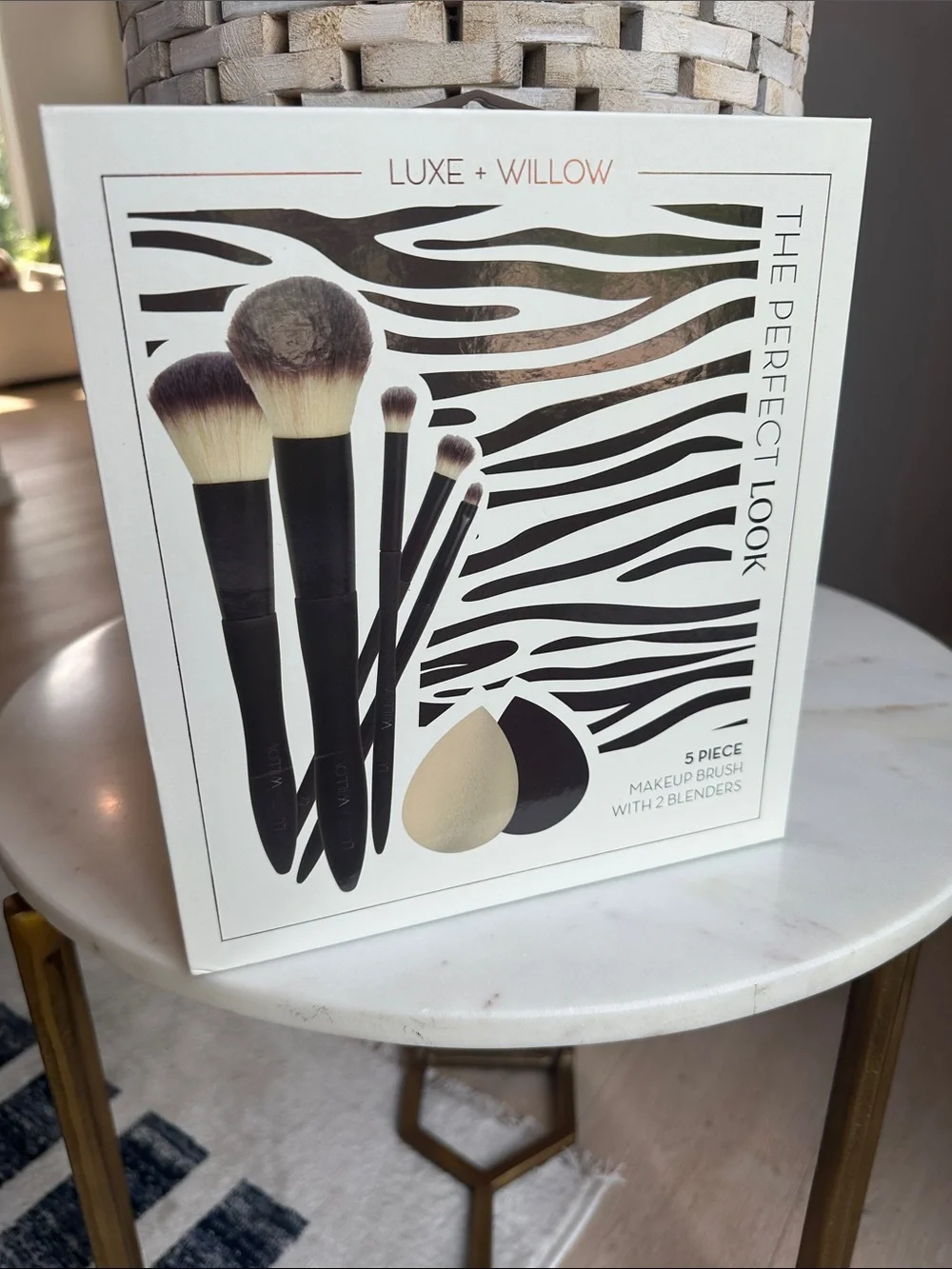 Luxe + Willow The Perfect Look 5-Piece Makeup Brush Set in Black